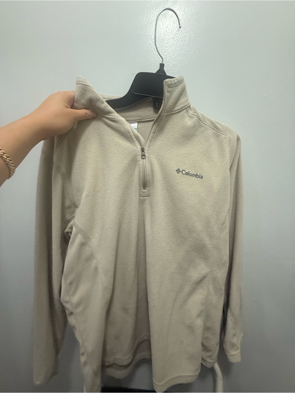 Columbia 1/4 Zip Fleece Pullover - Cream